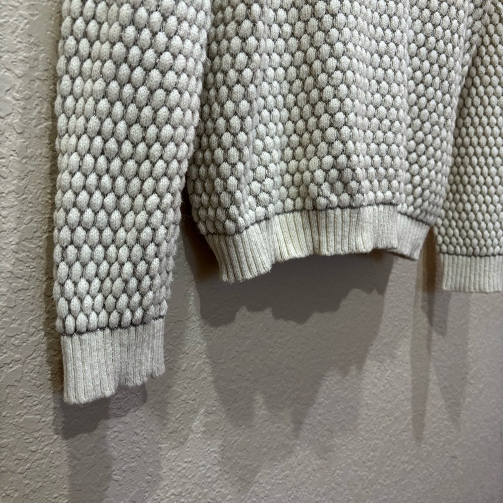 Anthropologie | Sleeping on Snow Hooded Knit Sweater Soft Cotton Angora Blend - Picture 3 of 11